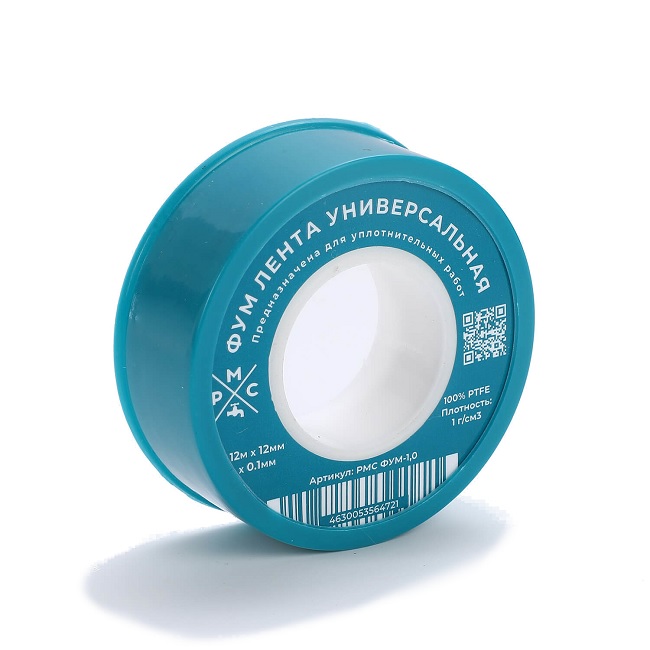 Фум-лента ФУМ-1.0 г/см3 19мм x 0,1мм x 12м, РМС