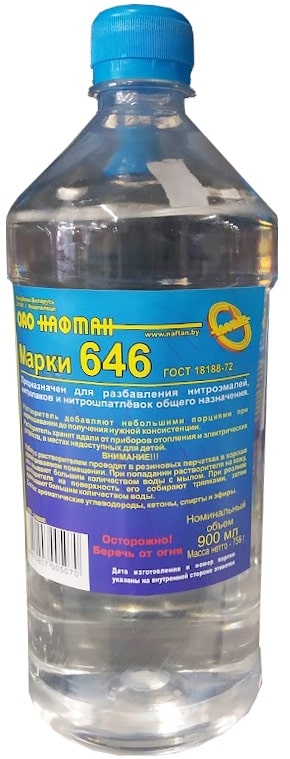 Растворитель 646 0,9 л Нафтан