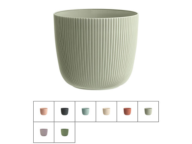 Кашпо с поддоном Viola d-15 cм (цвета в ассортименте), DRINA 10591