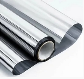 Светоотражающая статическая оконная пленка 45x150 см (ТМ5-Т01/S45) серебро Delfa