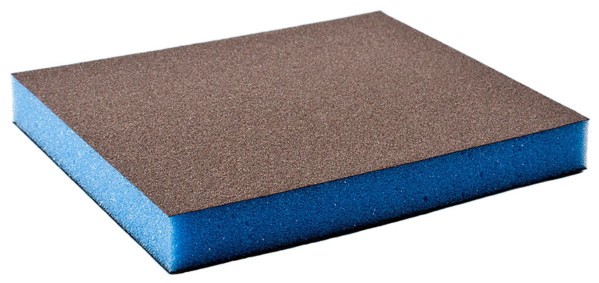 Губка шлифовальная двухстороняя Р220 98х120х13мм SIA