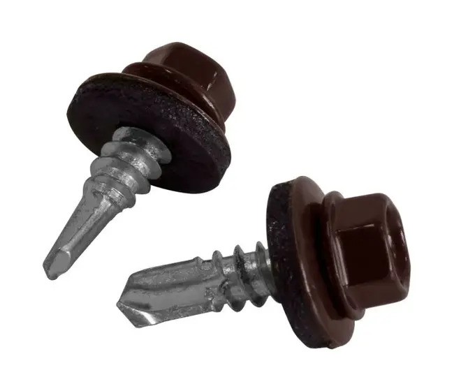 Саморез кровельный 5.5х19 RAL 8017 100 шт STARFIX