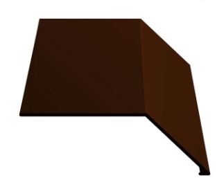 Планка карнизная 100х71х2000 мм RAL8017 (шоколадно-коричневый) Скайпрофиль