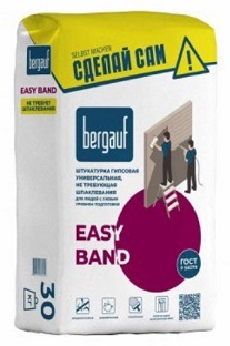 Штукатурка гипсовая Bergauf Easy Band 30 кг для стен и потолков 