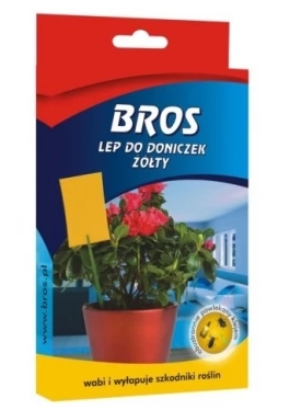 Клеевая ловушка от насекомых - полоска 10шт (для горшков) BROS