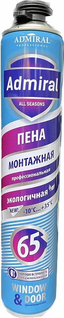 Пена монтажная 65 ADMIRAL всесезонная 850 мл