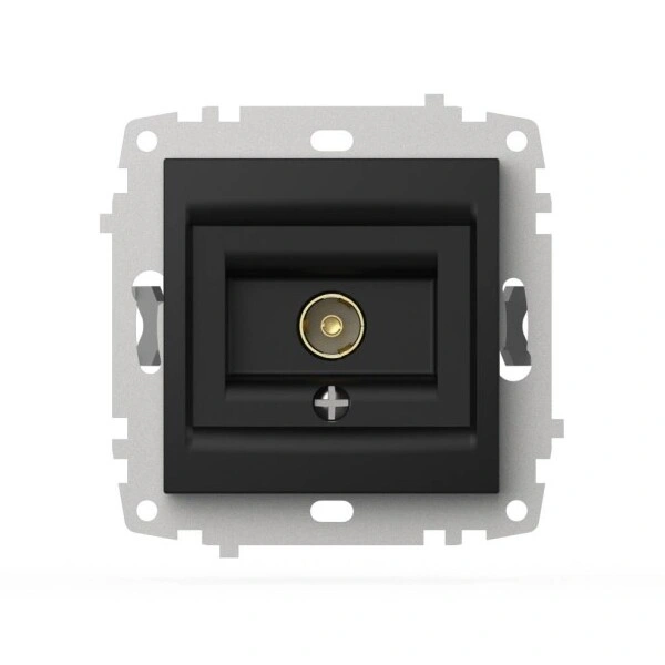 Розетка 1-ая Zena-Vega ТВ концевая вантаблэк EL-BI 609-014800-246