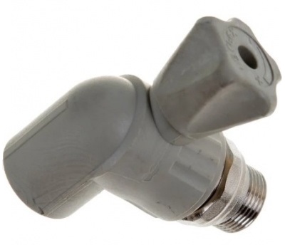 Кран шаровый PP-R комбинированный НР серый, VALFEX