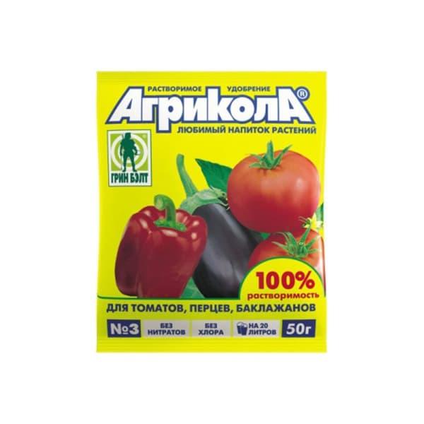 Минеральное удобрение Агрикола № 3 томат, перец, баклажан, 50 гр