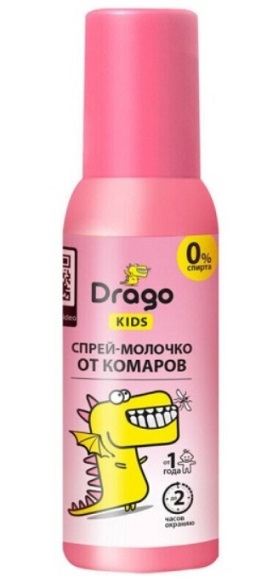 Cпрей-молочко от комаров 85 мл Grass Drago Kids