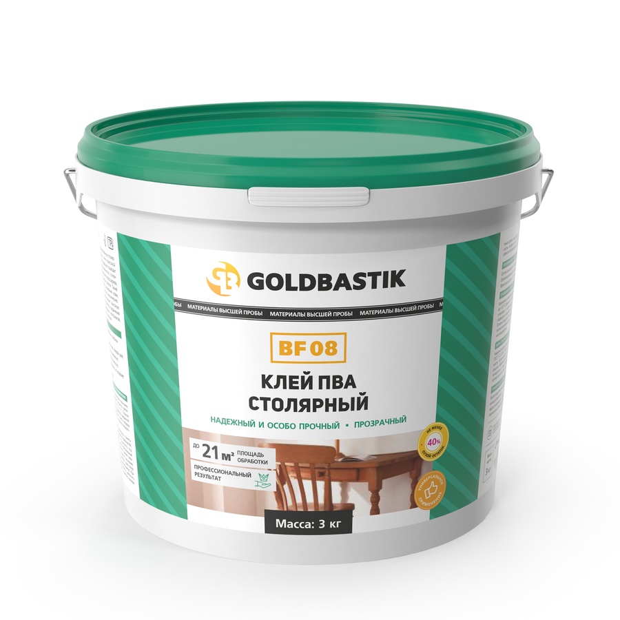 Клей ПВА столярный 3 кг  BF 08 GOLDBASTIK