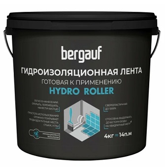 Лента гидроизоляционная жидкая Bergauf Hydro roller 4 кг