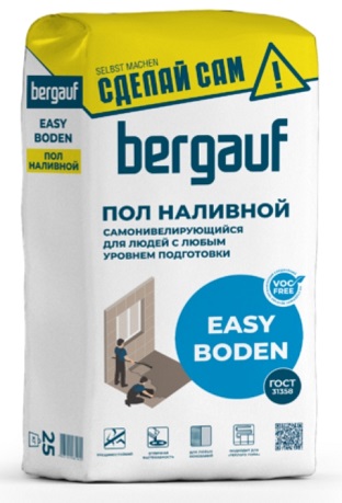 Самонивилирующийся наливной пол Bergauf Easy Boden 25 кг