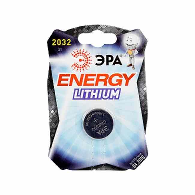 Элемент питания (батарейка) щелочной ЭРА CR2032-1BL