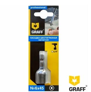 Бита шестигранная магнитная SW 6x45 мм GRAFF 1 шт в блистере