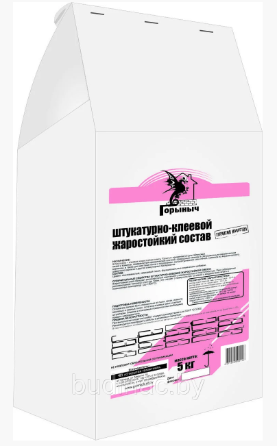 Штукатурно-клеевой жаростойкий состав, 5кг, Горыныч