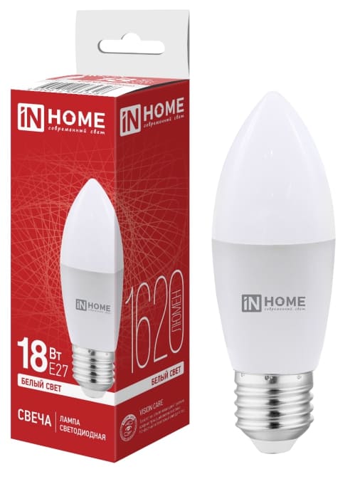 Лампа светодиодная LED-СВЕЧА-VC 18Вт 1620 lm IN HOME