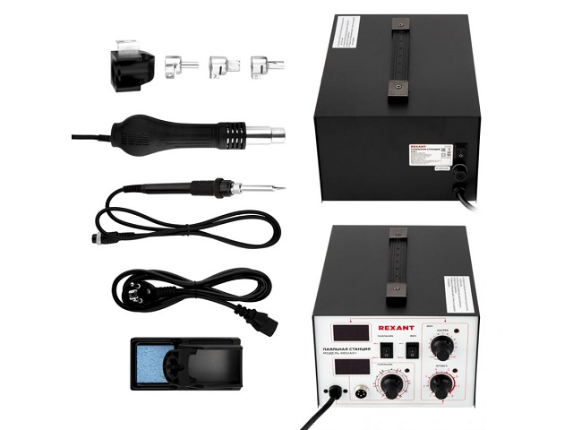 Паяльная станция (паяльник + термофен), Rexant 12-0724