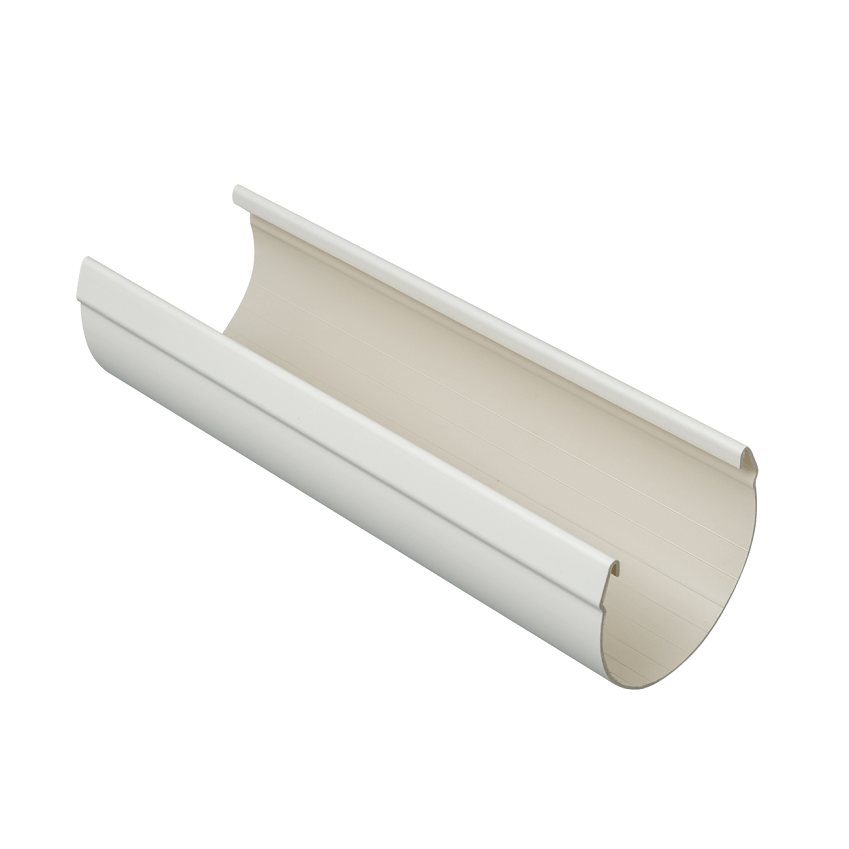 Желоб водосточный (белый) ПВХ 125/3000 мм Комфорт Альта-Профиль