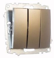 ВЫКЛЮЧАТЕЛЬ 3-клавишный скрытый, Zena-Vega EL-BI