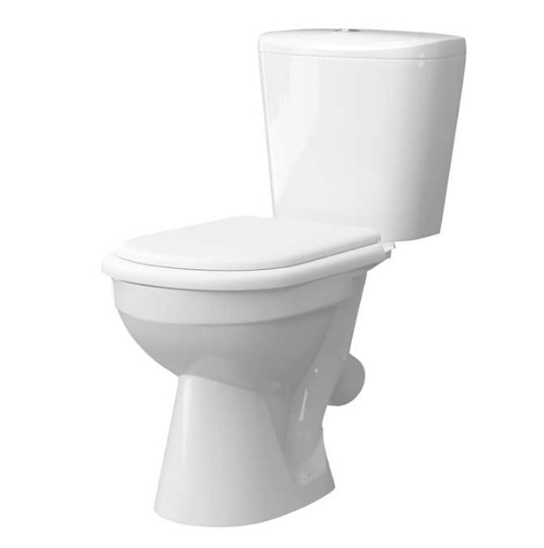Унитаз-компакт Керамин Лаго белый (с мягким сиденьем, косой выпуск, арматура Инкоэр)