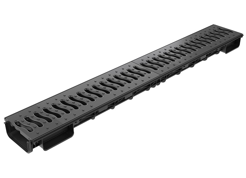 Лоток Lite 100h56 с решеткой пластиковой кл. А15 Ecoteck (черный)