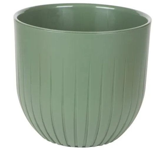 Горшок пластиковый с вкладкой АЛЬФА нефрит 16x17см 2,9л Ливингрин