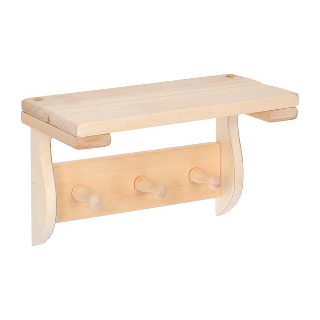 Полка 3 крепления липа Банные штучки 32414