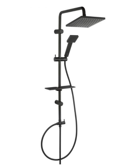 Душевая система с тропическим душем Squerto Lux Black NP24-BL Ferro