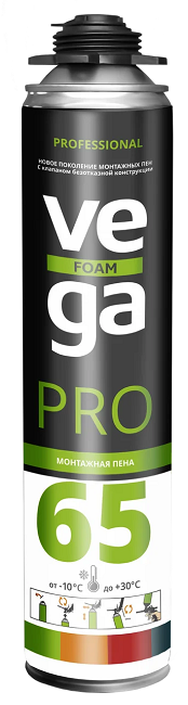 Пена монтажная Vega 65 Pro 850 мл
