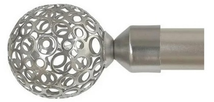 Наконечник Лацио 25 мм, матовый хром (2 шт), Дельфа