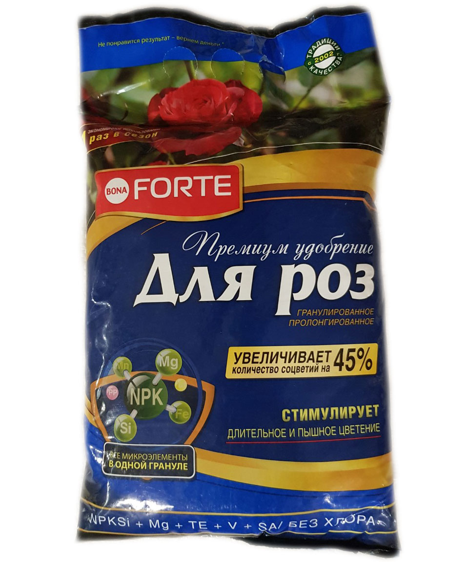 Удобрение ПРЕМИУМ пролонгированное Для роз с биодоступным кремнием 2,5кг Bona Forte