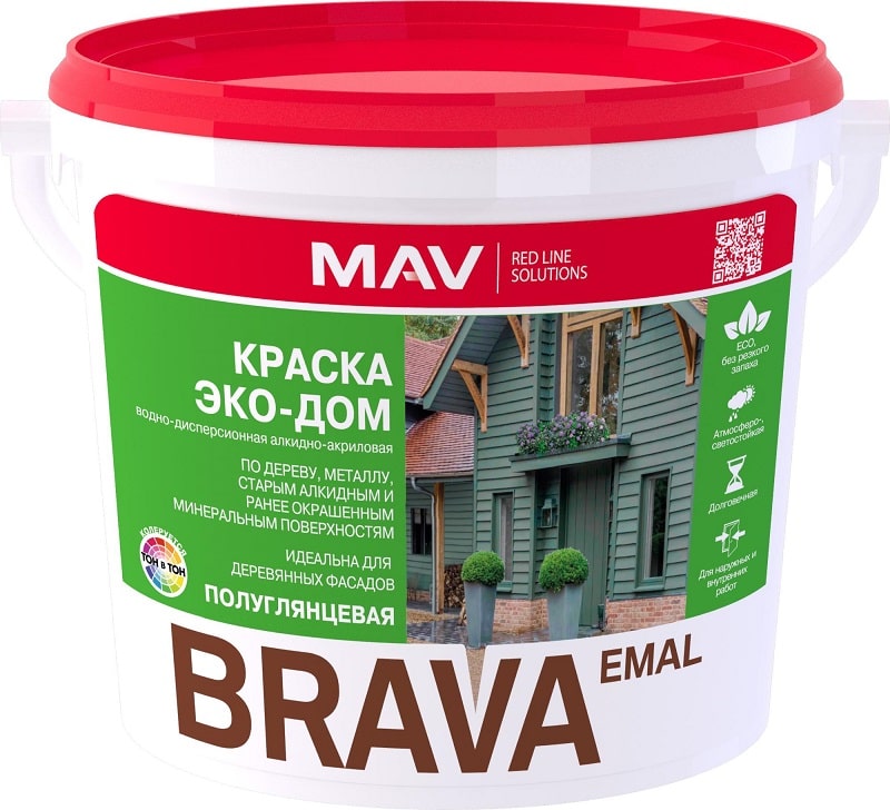 Краска BRAVA EMAL ЭКО - ДОМ
