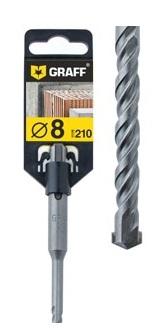 Сверло (бур) по бетону SDS-plus 8х150х210 GRAFF