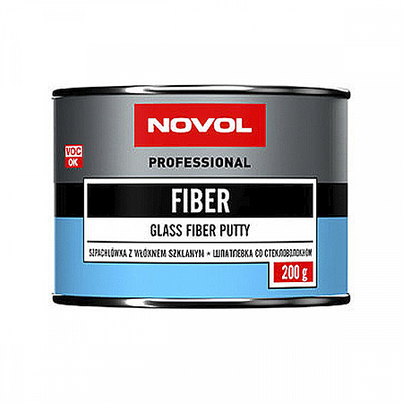 Шпатлевка автомобильная Novol Fiber со стекловолокном 0.2 кг