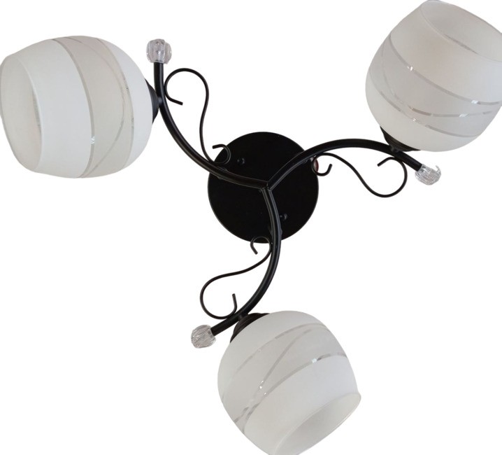 Светильник потолочный НПБ 04-3х60-121 черный Сфера Белсветоимпорт 2146-3C