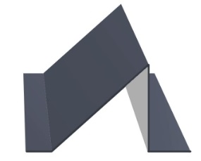 Планка снегозадержателя 95х65х2000 мм RAL7024 (серый графит) Скайпрофиль