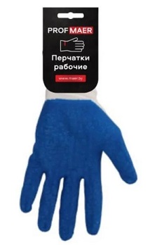 Перчатки нейлоновые с резиновым покрытием PROTECT2U BLUE LINE R8 EGA