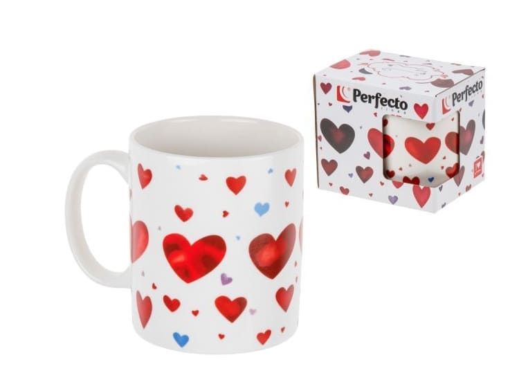 Кружка керамическая 350 мл, ROMANCE-1, PERFECTO LINEA, 30-062611