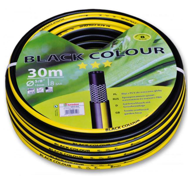 Шланг поливочный ПВХ BLACK COLOUR 1/2'' 30 м Bradas