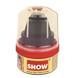 Крем-блеск для обуви из гладкой кожи с губкой, бесцветный, 50 мл SHOW