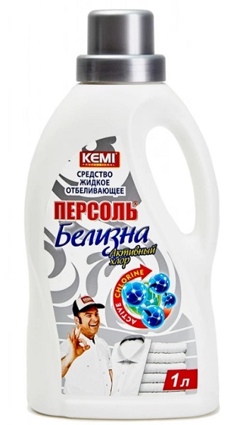 Средство жидкое отбеливающее Белизна Активный хлор 1 л Kemi Персоль