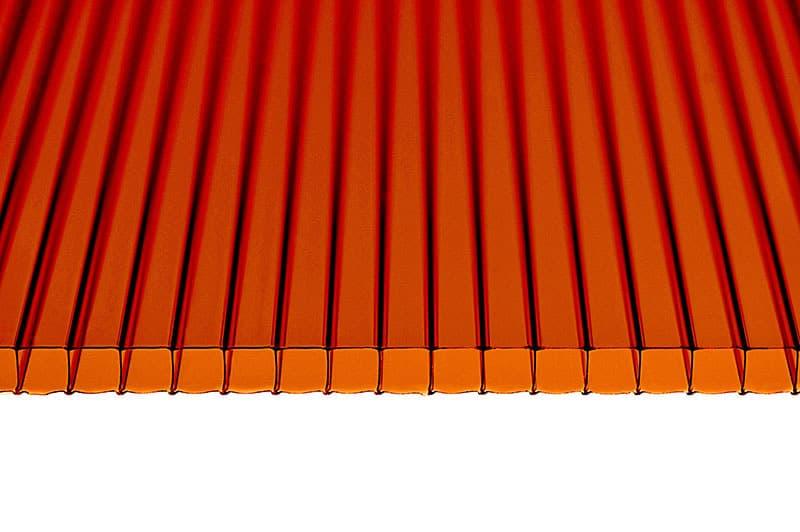 Сотовый поликарбонат 6мм бронза (Россия)