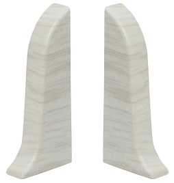 Торцевая пара (левая и правая) для плинтуса 58 мм 850 Дуб белый, WINART (уп.2шт)