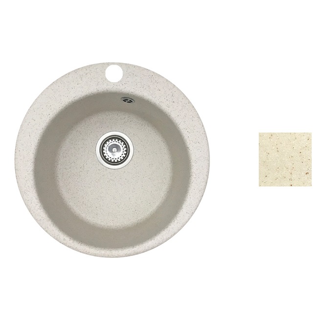 Мойка из искусственного камня, бежевый, Ring, BelEvors