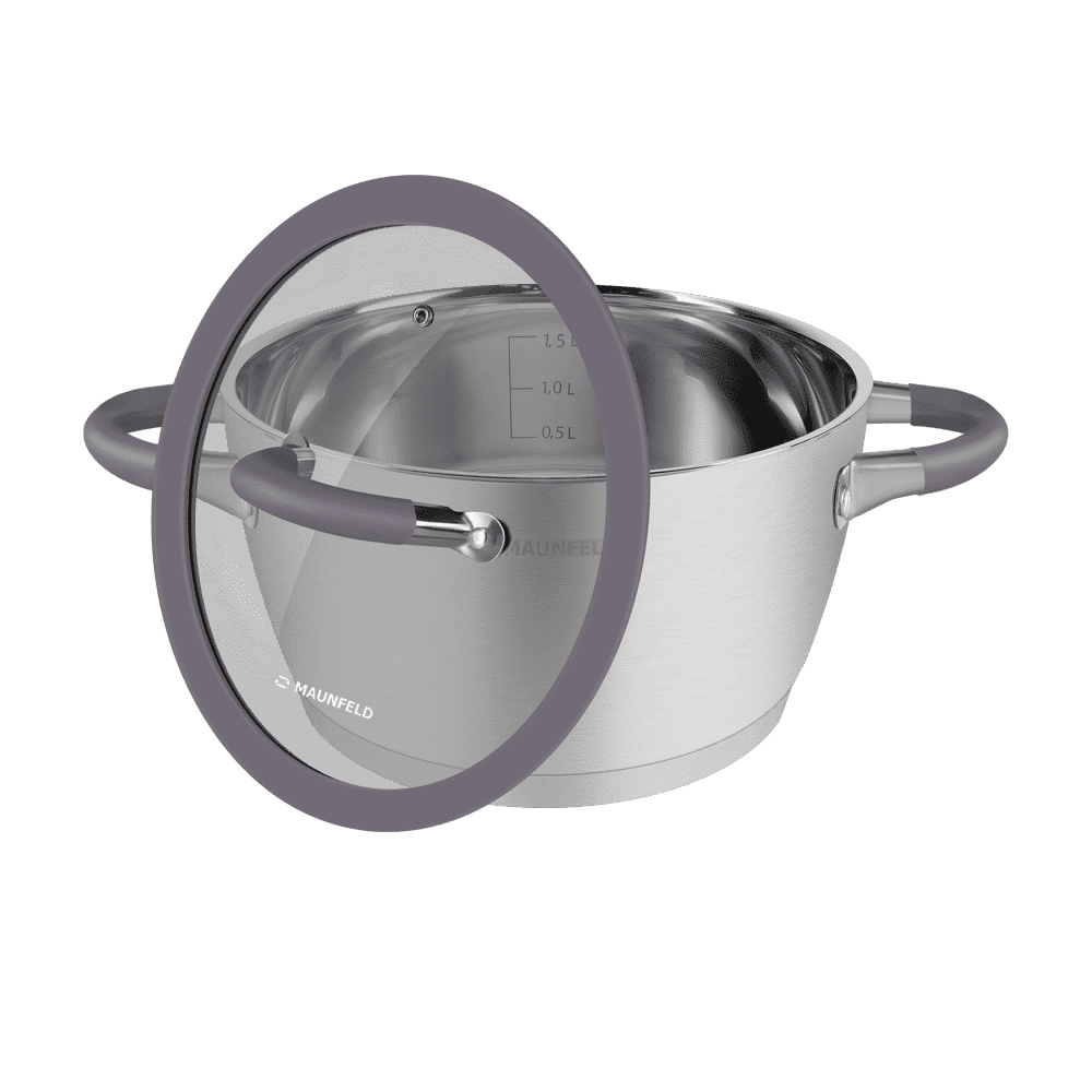 Кастрюля из нержавеющей стали 1.7л MAUNFELD LEONA MF20LN01CR