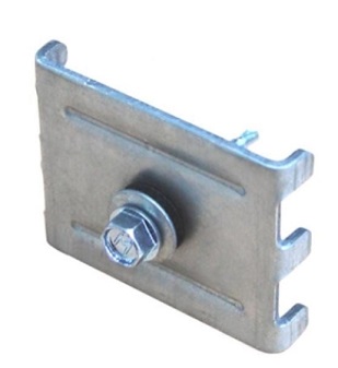 Комплект крепежа секций 3D еврозабора (саморез 5.5x32, скоба 40x40) цинк, Ротакон