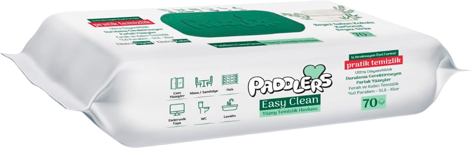 Влажные салфетки для уборки поверхностей Easy Clean, 70 шт PADDLERS