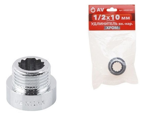 Удлинитель вн.-нар. 1/2, хром AV Engineering
