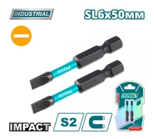 Бита ударная SL6 50 мм (2 шт), TOTAL TACIM71SL650